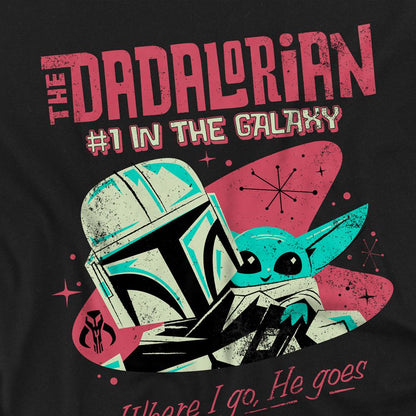Black - Side - Star Wars Mens #1 Dadalorian Where I Go Long-Sleeved T-Shirt