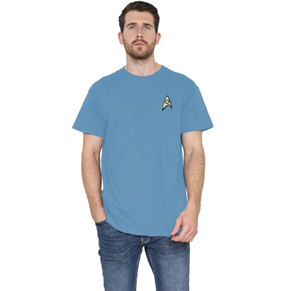 Carolina Blue - Lifestyle - Star Trek Unisex Adult Science Uniform T-Shirt
