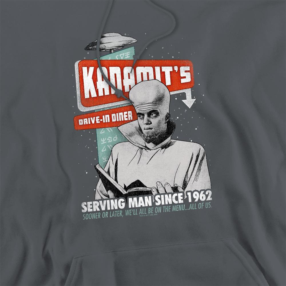 Charcoal - Side - The Twilight Zone Unisex Adult Kanamits Diner Hoodie