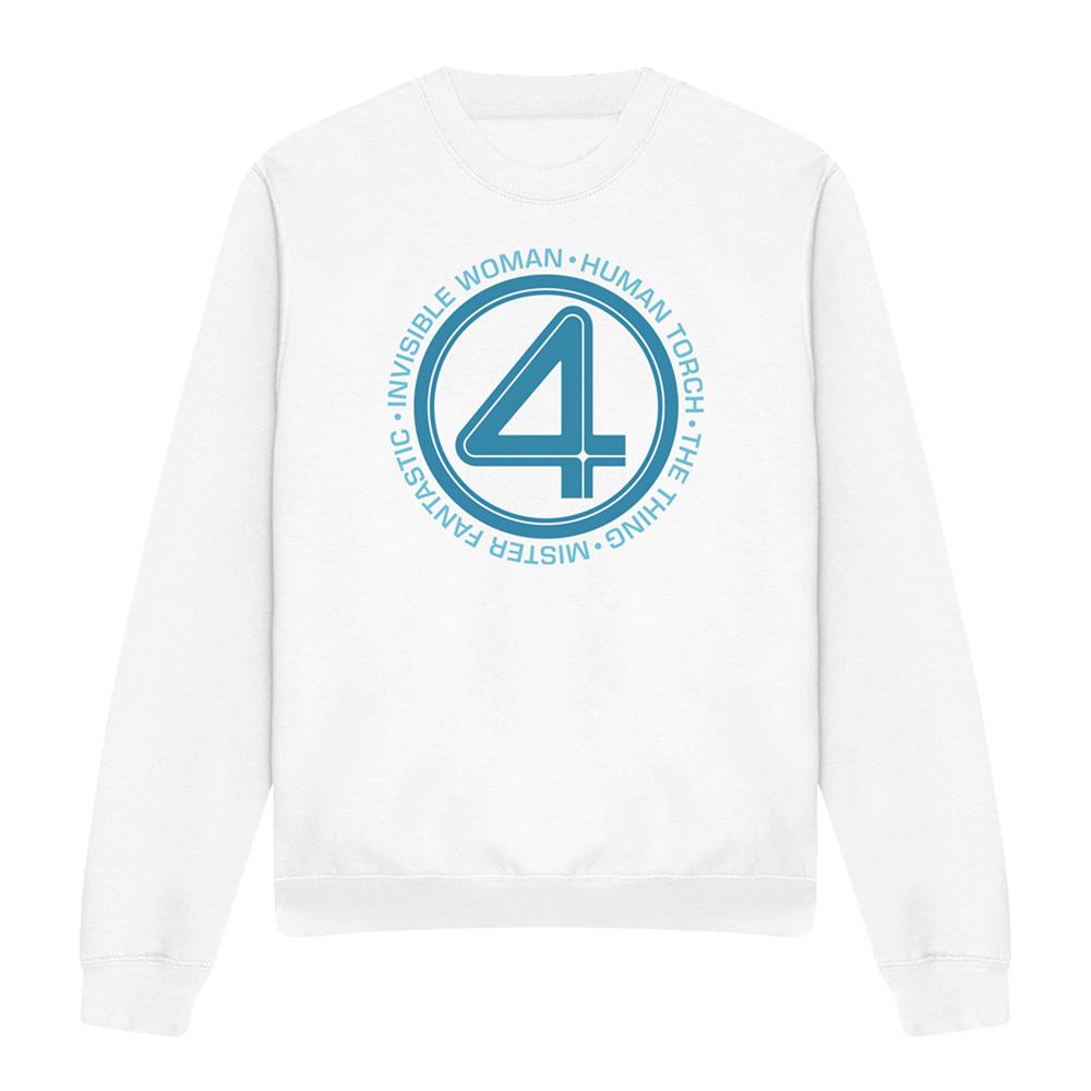 White - Front - Fantastic Four Unisex Adult Superhero Team Sweatshirt