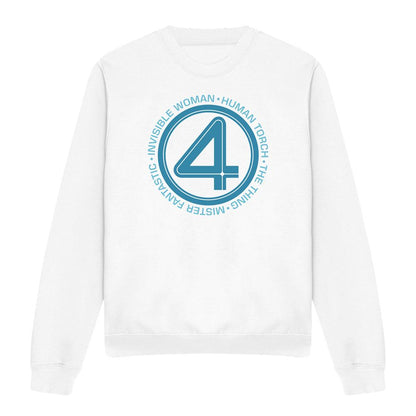 White - Front - Fantastic Four Unisex Adult Superhero Team Sweatshirt