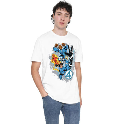 White - Lifestyle - Fantastic Four Unisex Adult The First Family Together T-Shirt