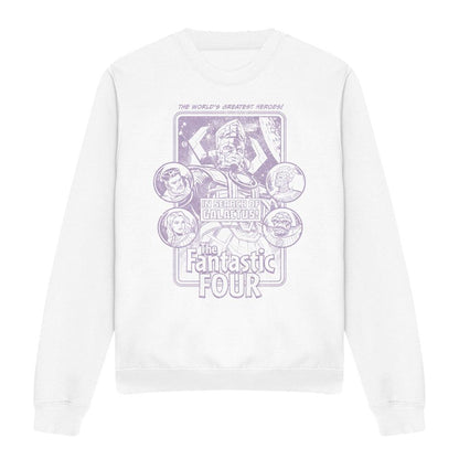 White - Front - Fantastic Four Unisex Adult In Search Of Galactus Sweatshirt