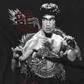 Black - Side - Bruce Lee Unisex Adult The Dragon Long-Sleeved T-Shirt