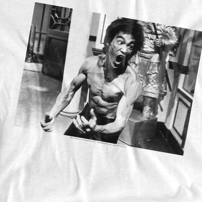 White - Side - Bruce Lee Unisex Adult Full Of Fury Long-Sleeved T-Shirt