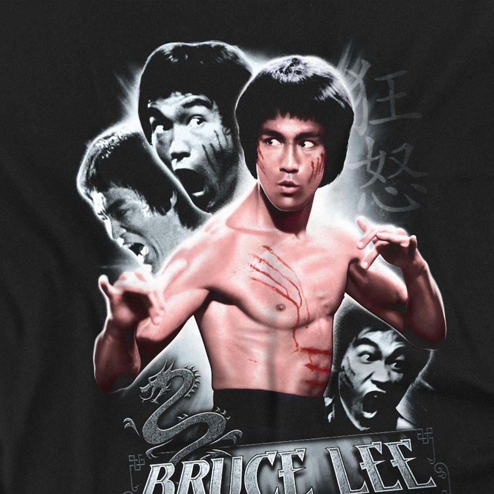 Black - Side - Bruce Lee Unisex Adult Inner Fury Long-Sleeved T-Shirt