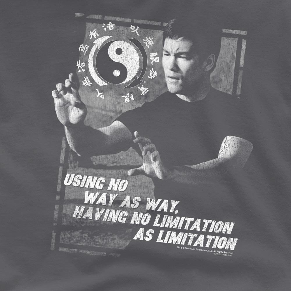 Charcoal - Side - Bruce Lee Unisex Adult No Way As A Way T-Shirt
