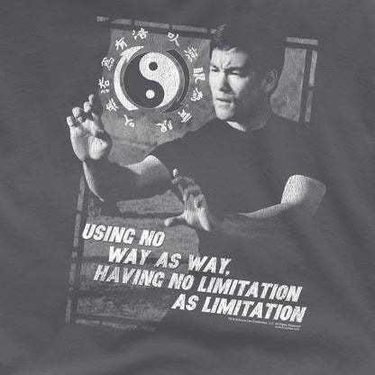 Charcoal - Side - Bruce Lee Unisex Adult No Way As A Way T-Shirt