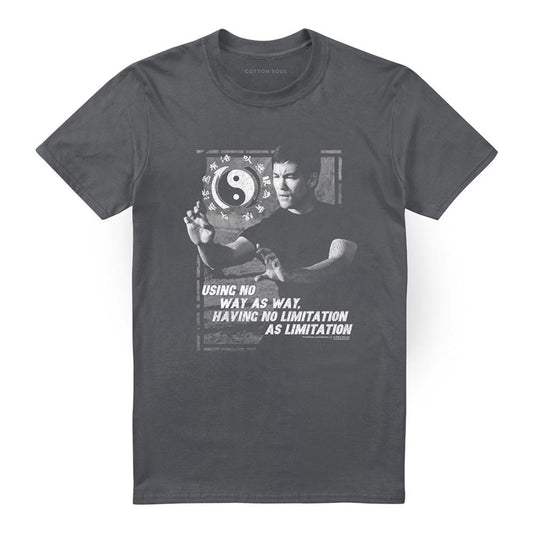 Charcoal - Front - Bruce Lee Unisex Adult No Way As A Way T-Shirt