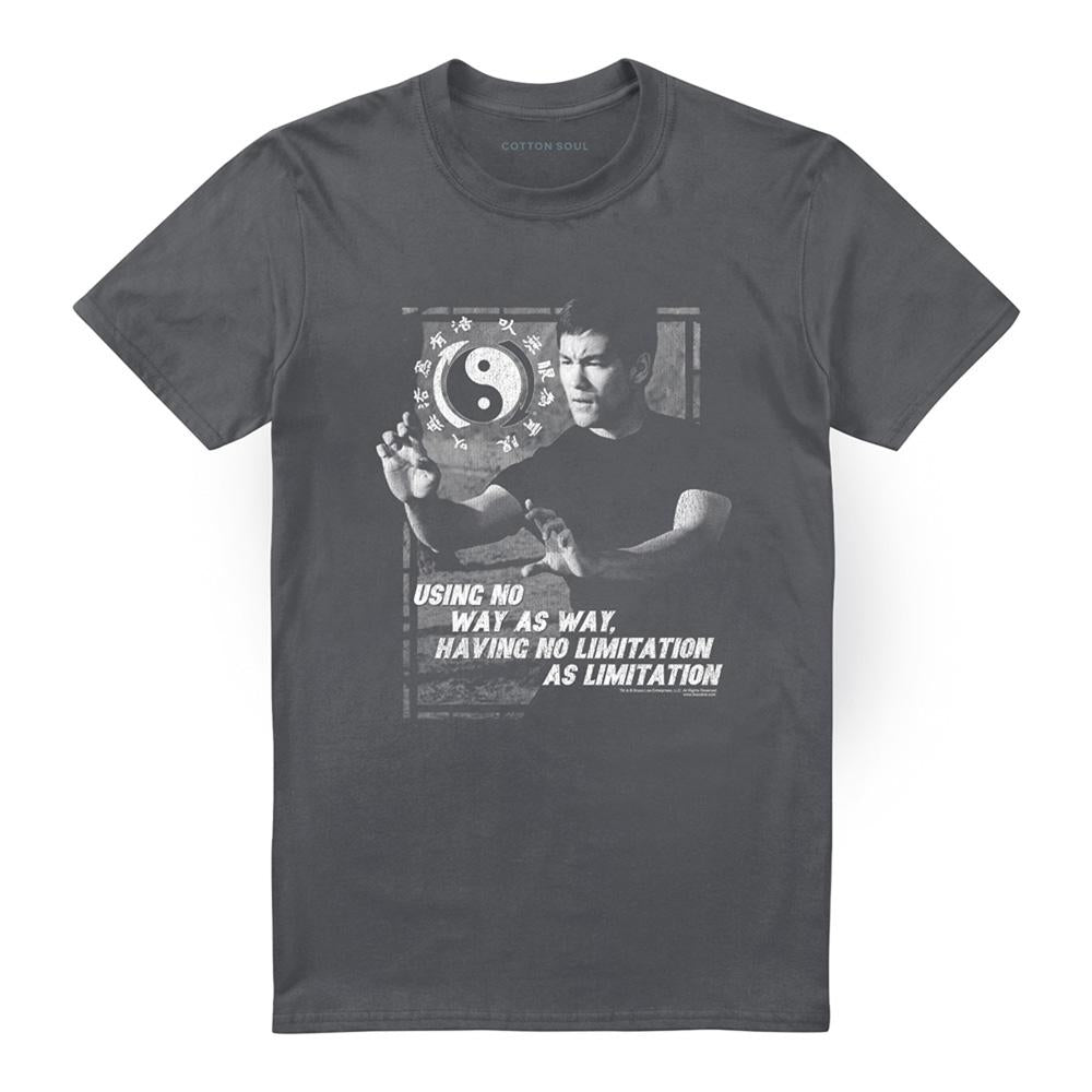 Charcoal - Front - Bruce Lee Unisex Adult No Way As A Way T-Shirt