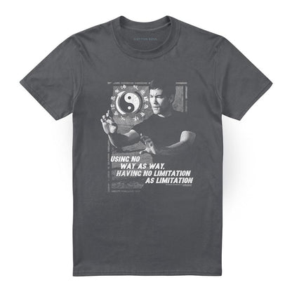 Charcoal - Front - Bruce Lee Unisex Adult No Way As A Way T-Shirt