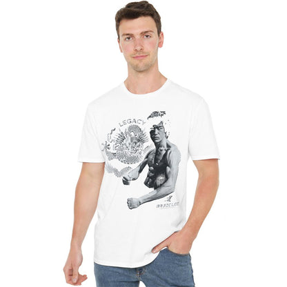 White - Lifestyle - Bruce Lee Unisex Adult Action Pose T-Shirt
