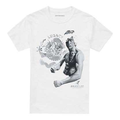 White - Front - Bruce Lee Unisex Adult Action Pose T-Shirt