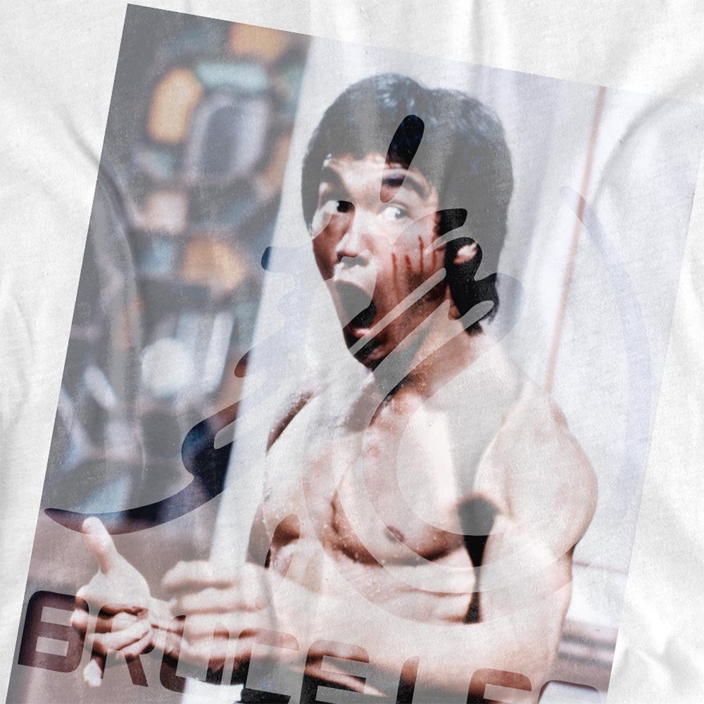White - Side - Bruce Lee Unisex Adult Revving Up Long-Sleeved T-Shirt