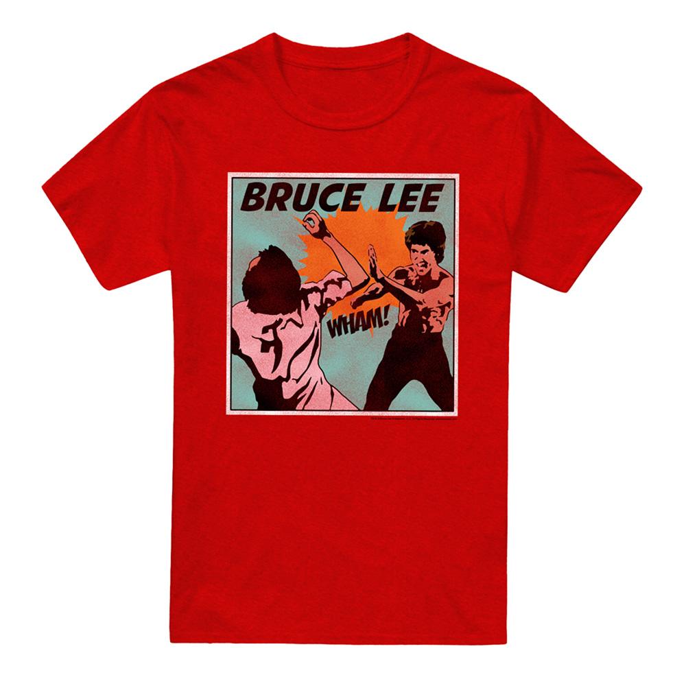 Heather Red - Front - Bruce Lee Unisex Adult Comic Panel T-Shirt
