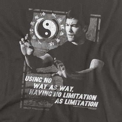 Charcoal - Side - Bruce Lee Unisex Adult No Way As A Way Long-Sleeved T-Shirt