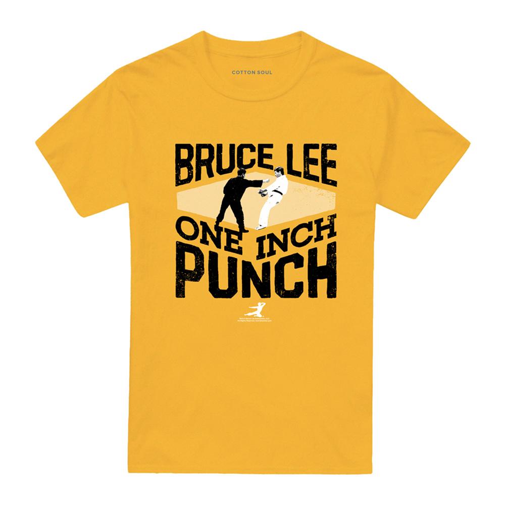 Gold - Front - Bruce Lee Unisex Adult One Inch Punch T-Shirt