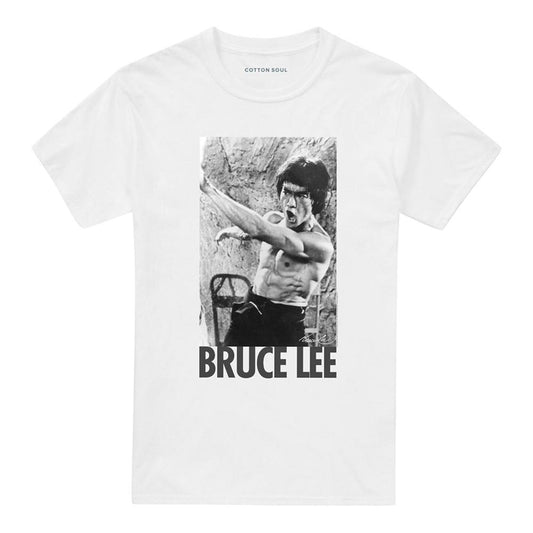 White - Front - Bruce Lee Unisex Adult Black and White 2 T-Shirt