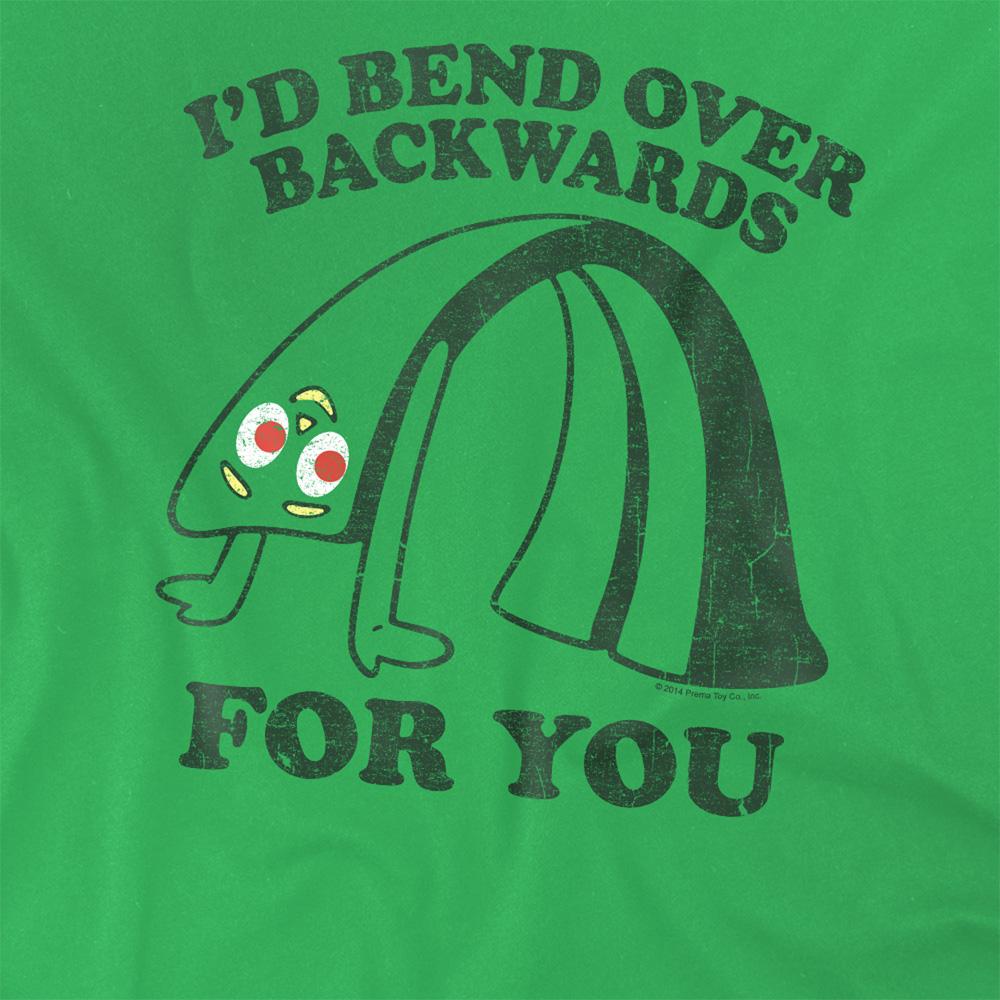 Kelly Green - Side - Gumby Unisex Adult Bend Backwards T-Shirt
