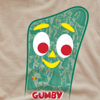 Sand - Side - Gumby Unisex Adult Inside Gumby T-Shirt
