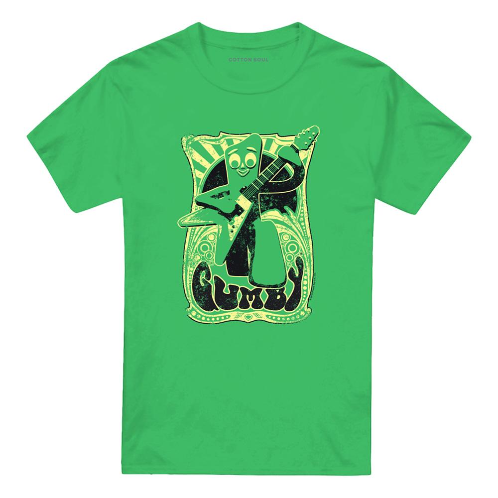Kelly Green - Front - Gumby Unisex Adult Vintage Rock Poster T-Shirt