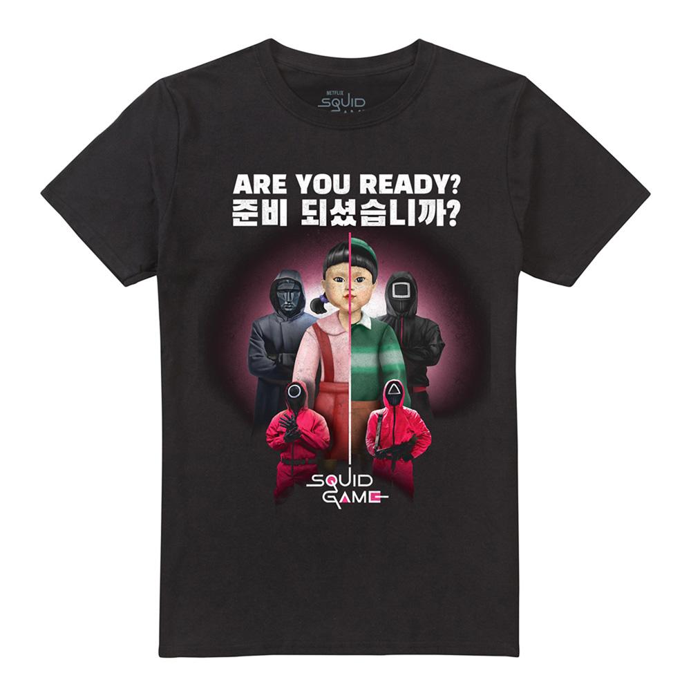 Black - Front - Squid Game Unisex Adult Korean T-Shirt