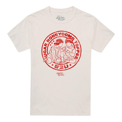 Natural - Front - Squid Game Unisex Adult Season Three Dalgona Honeycomb Toffee T-Shirt