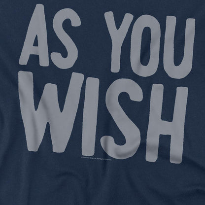 Navy - Side - The Princess Bride Unisex Adult As You Wish T-Shirt