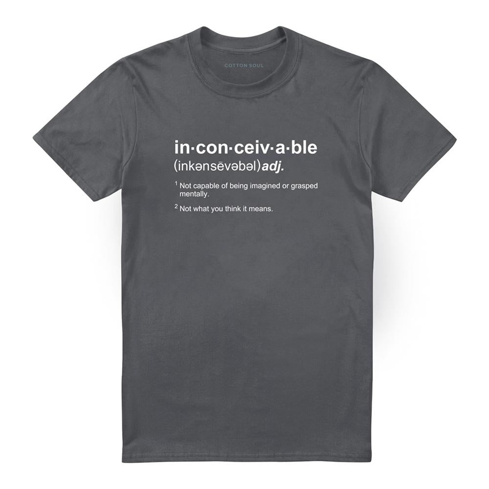 Charcoal - Front - The Princess Bride Unisex Adult Definition T-Shirt