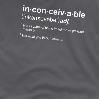 Charcoal - Side - The Princess Bride Unisex Adult Definition T-Shirt