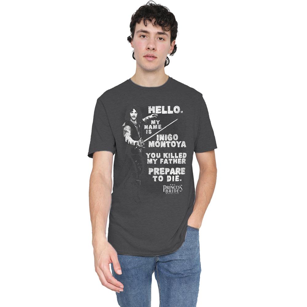 Charcoal - Lifestyle - The Princess Bride Unisex Adult Hello Again Heather T-Shirt