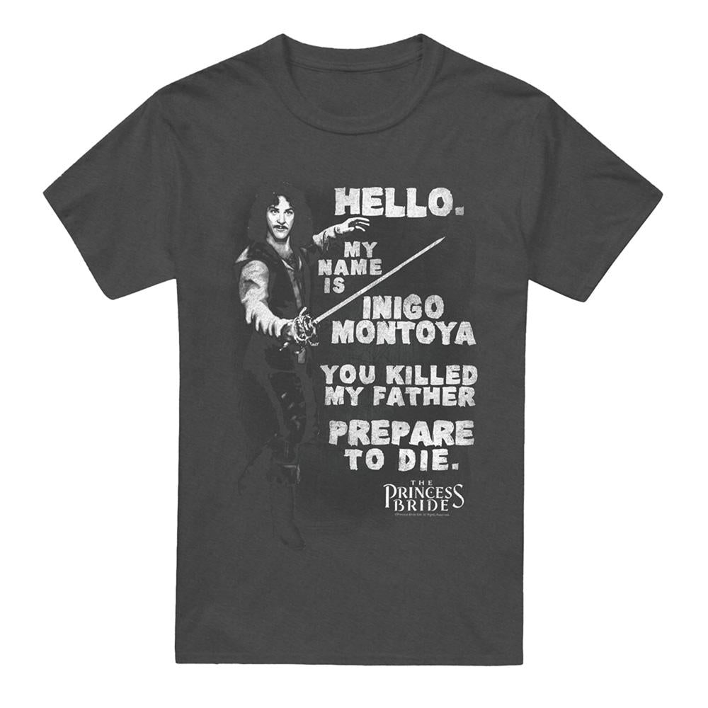 Charcoal - Front - The Princess Bride Unisex Adult Hello Again Heather T-Shirt