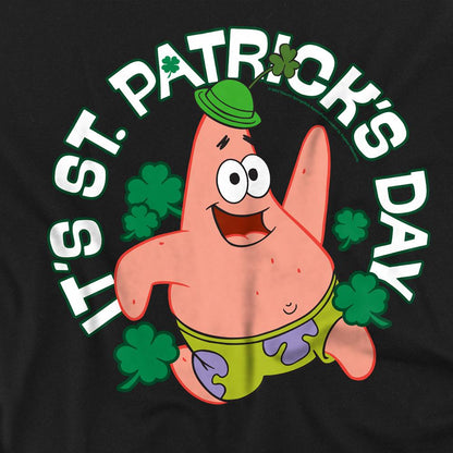 Black - Side - SpongeBob SquarePants Unisex Adult It Is St Patricks Day T-Shirt