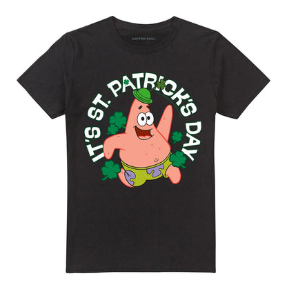 Black - Front - SpongeBob SquarePants Unisex Adult It Is St Patricks Day T-Shirt