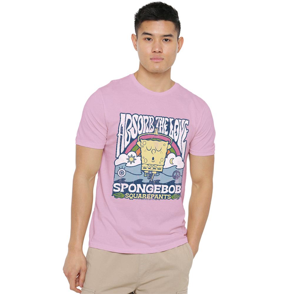 Pink - Lifestyle - SpongeBob SquarePants Unisex Adult Absorb The Love Poster T-Shirt