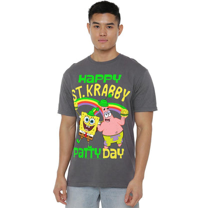 Charcoal - Lifestyle - SpongeBob SquarePants Unisex Adult St Patricks Day T-Shirt