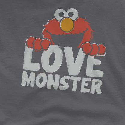 Charcoal - Side - Sesame Street Unisex Adult Love Monster T-Shirt