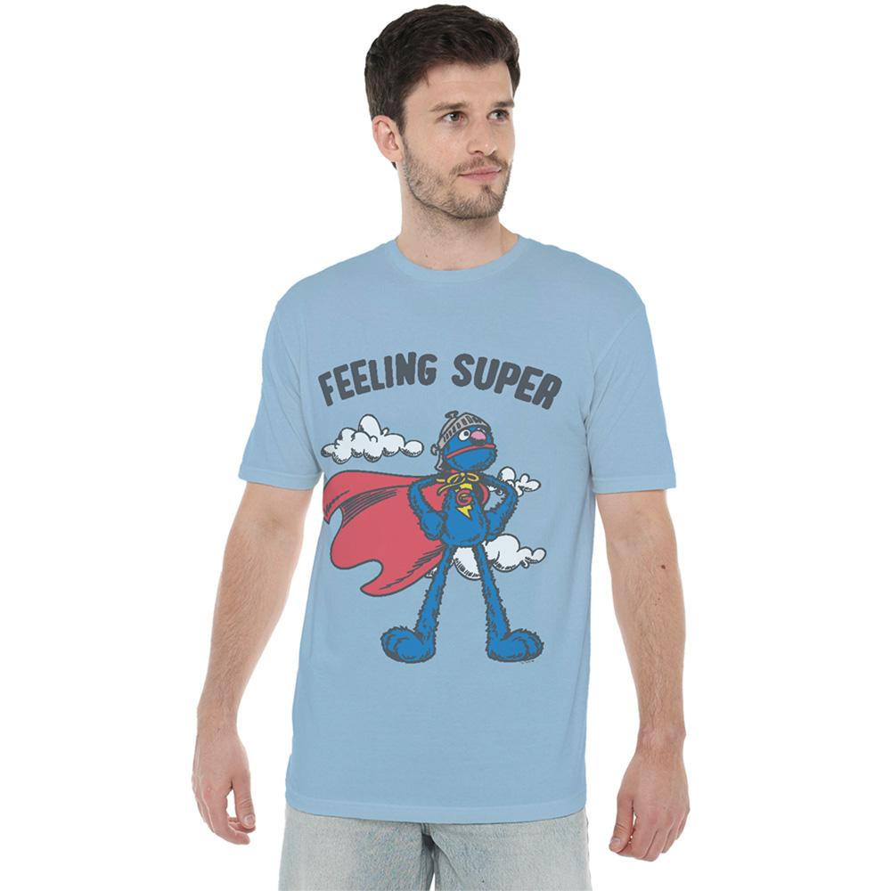 Light Blue - Lifestyle - Sesame Street Unisex Adult Grover T-Shirt