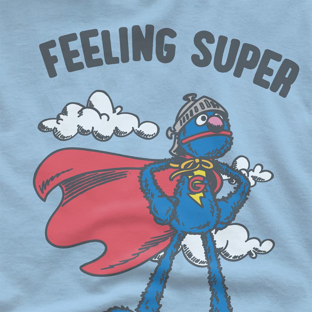 Light Blue - Side - Sesame Street Unisex Adult Grover T-Shirt