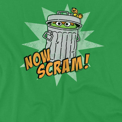 Kelly Green - Side - Sesame Street Unisex Adult Now Scram T-Shirt