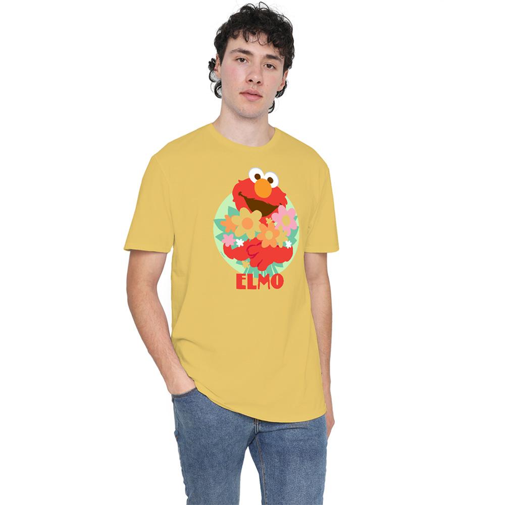 Banana Yellow - Back - Sesame Street Unisex Adult Flowers For You T-Shirt
