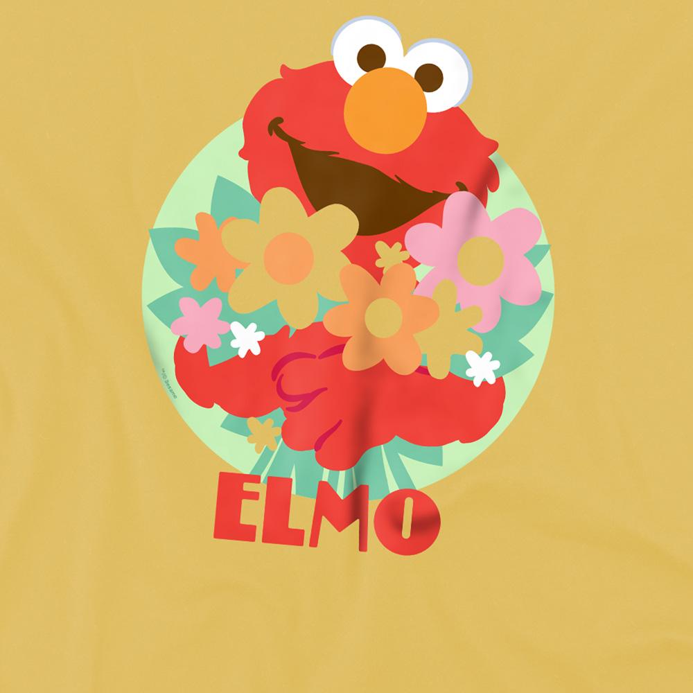 Banana Yellow - Side - Sesame Street Unisex Adult Flowers For You T-Shirt