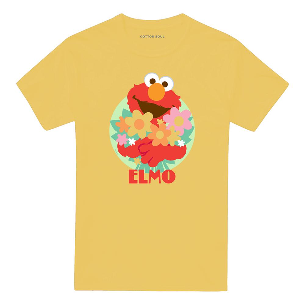 Banana Yellow - Front - Sesame Street Unisex Adult Flowers For You T-Shirt