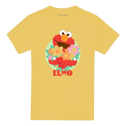 Banana Yellow - Front - Sesame Street Unisex Adult Flowers For You T-Shirt