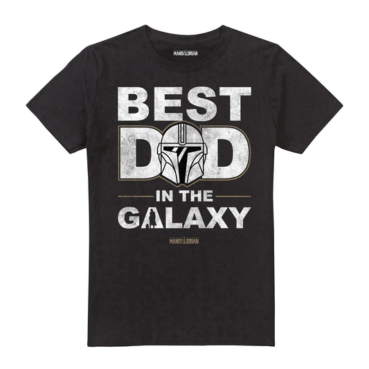 Black - Front - Star Wars Mens Best Dad In The Galaxy T-Shirt