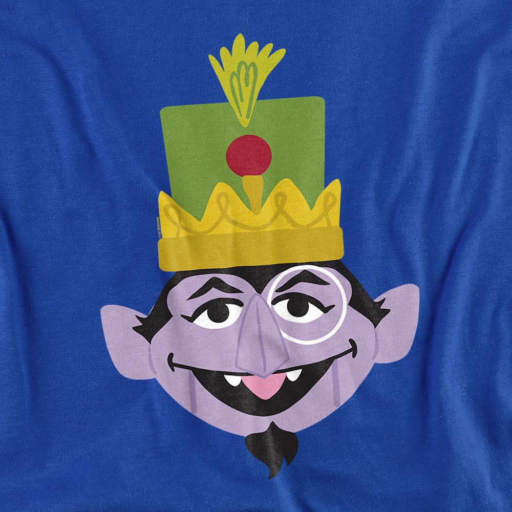 Royal Blue - Back - Sesame Street Unisex Adult Count von Count Nutcracker Christmas T-Shirt