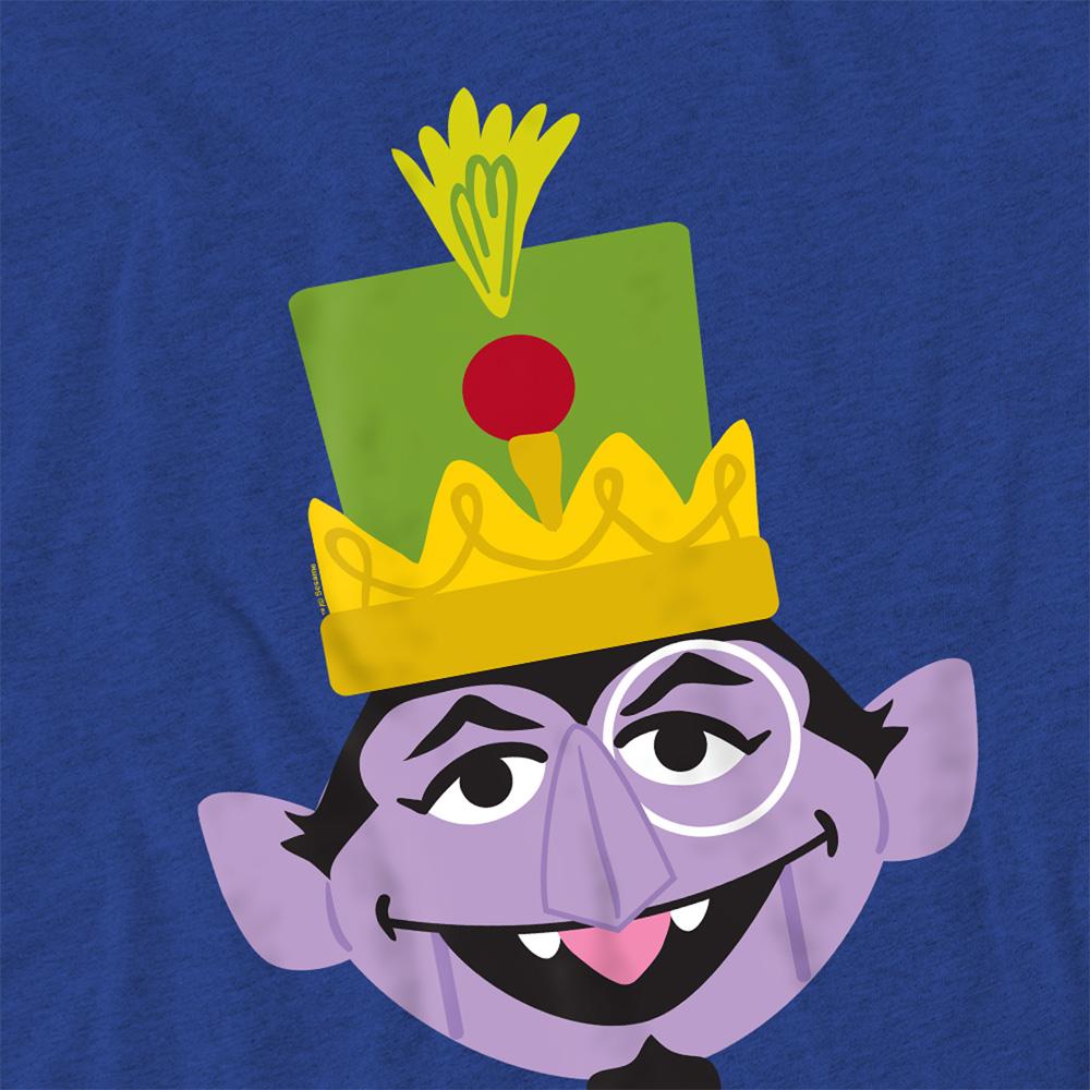 Royal Blue - Pack Shot - Sesame Street Unisex Adult Zoey Nutcracker Heather Christmas T-Shirt