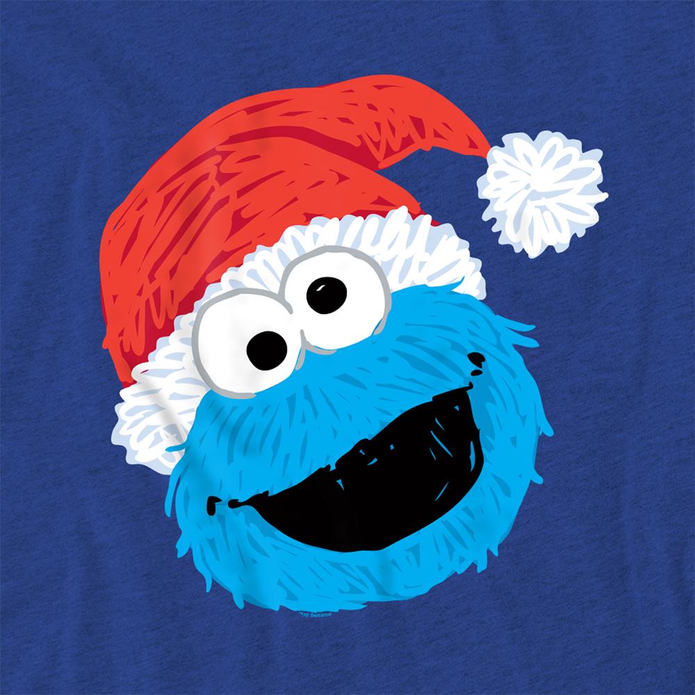 Royal Blue - Lifestyle - Sesame Street Unisex Adult Grover Scribble Heather Christmas T-Shirt