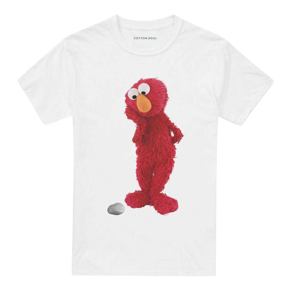 White - Front - Sesame Street Unisex Adult Existential Elmo # T-Shirt