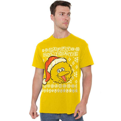 Yellow - Lifestyle - Sesame Street Unisex Adult Ugly Big Bird Christmas T-Shirt